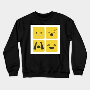 Sad sleep smile cry design Crewneck Sweatshirt